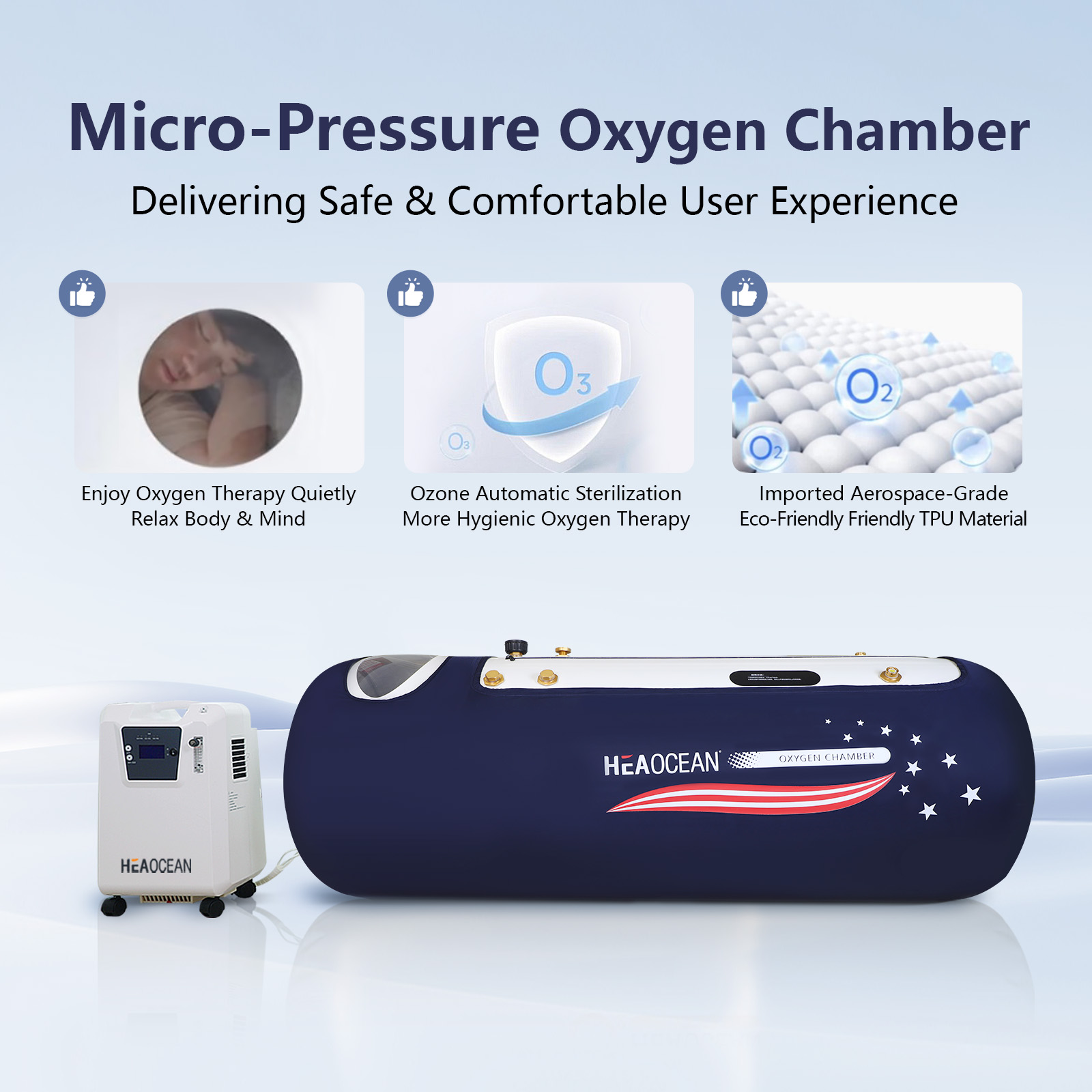 HL-300 HEAOCEAN  Mild Hyperbaric Oxygen Chamber Lying Type - View 4