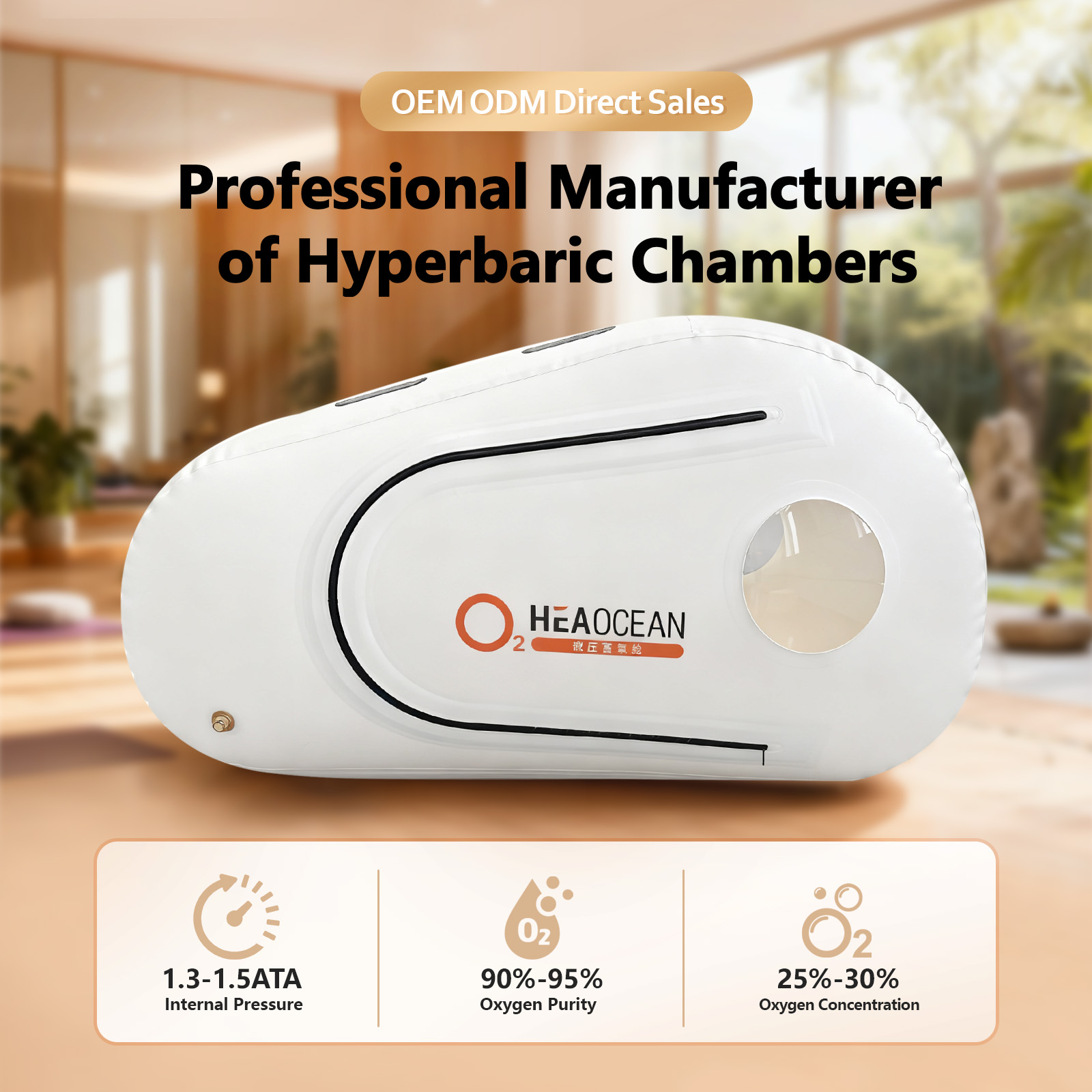 Integrated Sitting&Lying Hyperbaric Chamber for Business Use - View 5