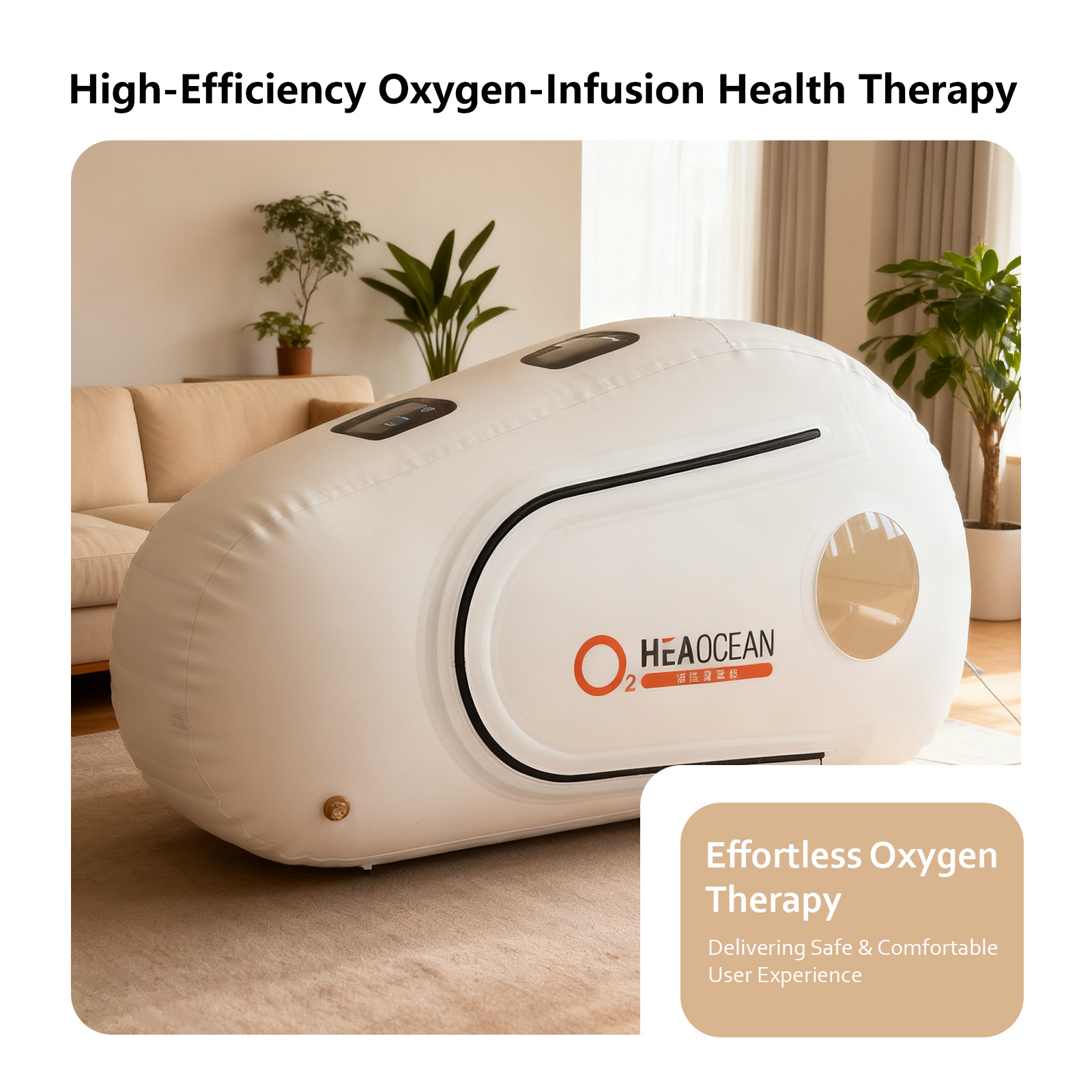 Integrated Sitting&Lying Hyperbaric Chamber for Business Use - View 3