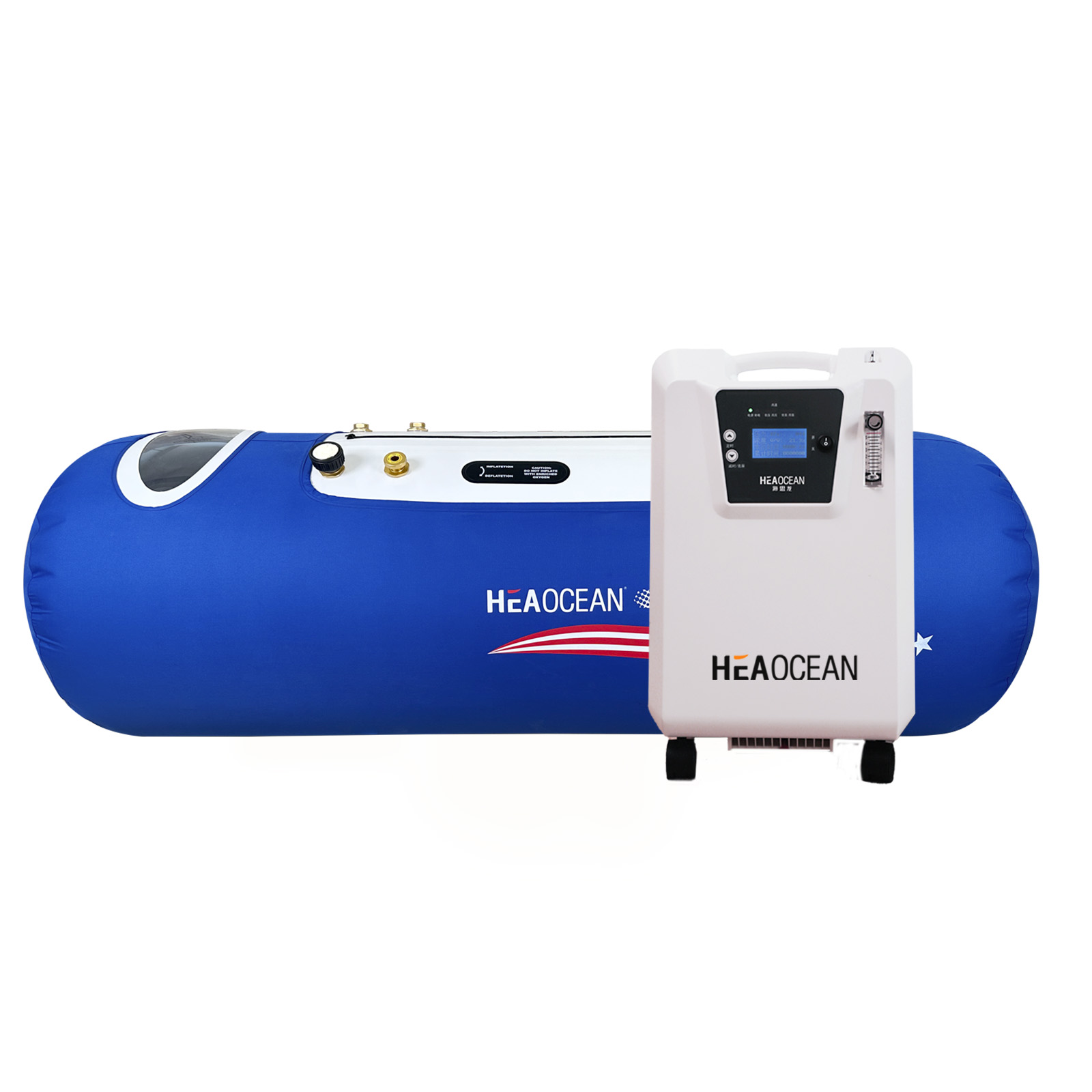 HEAOCEAN Portable Mild Hyperbaric Oxygen Chamber Lying chamber 1.3-1.5ATA