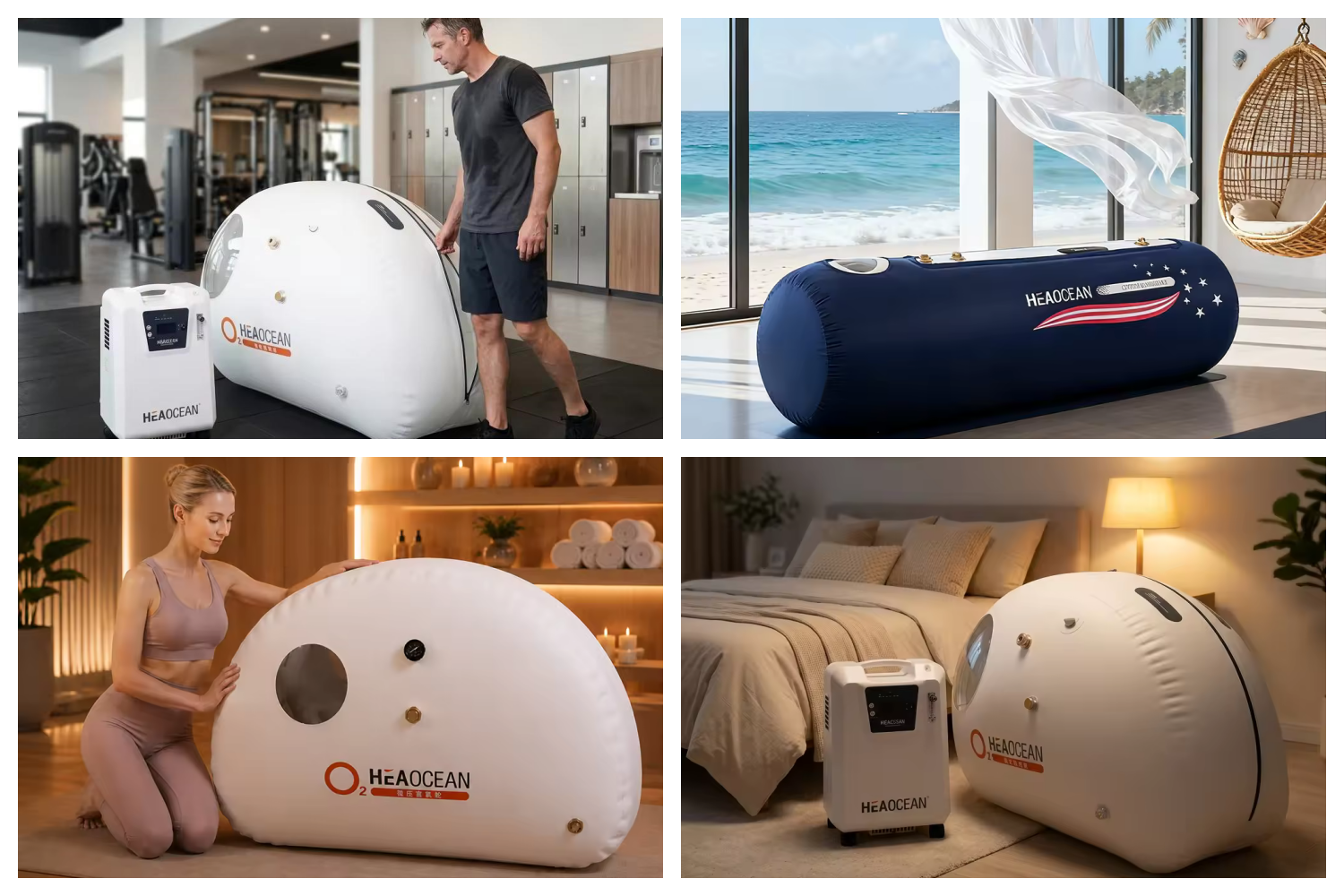 Hyperbaric chamber applications for home, gym, beauty salon, and wellness center