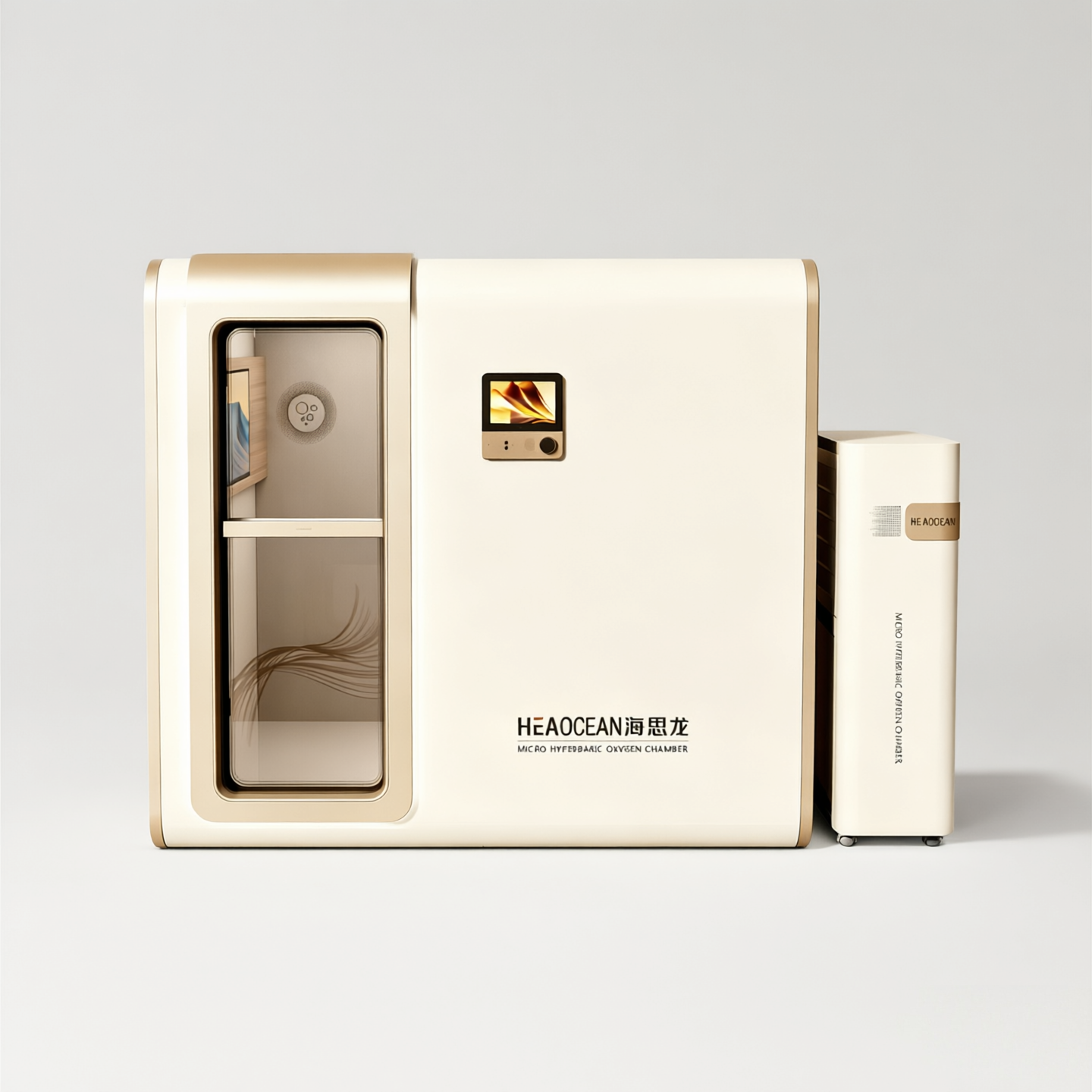 HS-500 hard shell hyperbaric oxygen chamber with two seats and carbon steel cabin