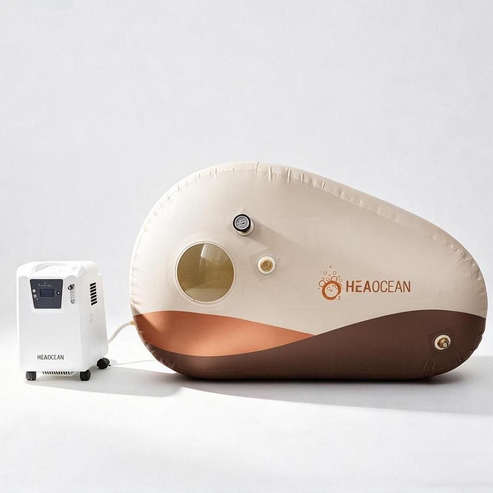 Sit-Lie Mild Hyperbaric Chamber for Business Use, Cream and Brown